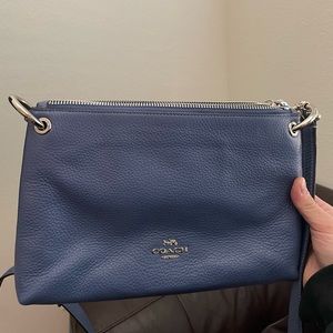 Coach solid Blue Crossbody Bag